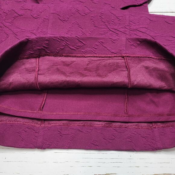 Lilly Pulitzer Bordeaux One Shoulder Mini Dress Amarena Cherry Jacquard Purple 6 - Picture 9 of 13